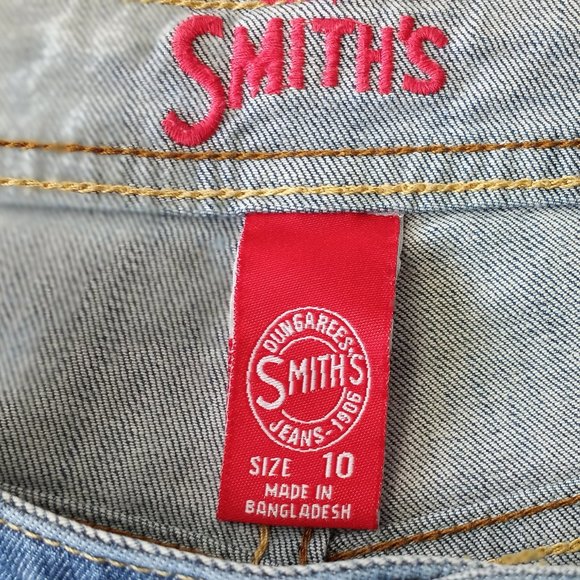 'SMITHS DUNGAREES' Wide leg Capri Size 10 Detailed stitching EUC - Picture 8 of 10